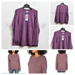 Three Dots Ladies' Speckled Pullover PURPLE